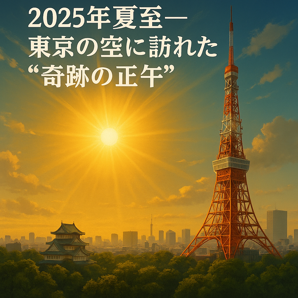 2025年夏至──東京の空に訪れた“奇跡の正午”